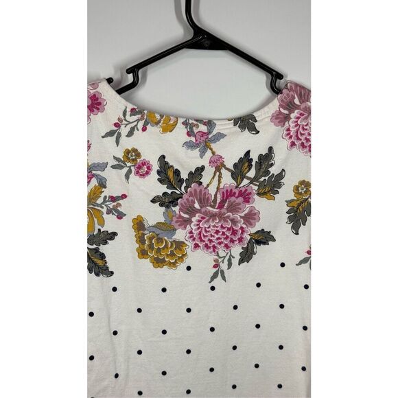 JOULES Great Britain White Floral & Polka Dot Dress Size 8 - Picture 9 of 9